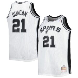 Tim Duncan San Antonio Spurs Mitchell &amp; Ness Big &amp; Tall Hardwood Classics 1998/99 Swingman Jersey For NBA Basketball Fans