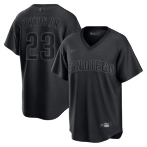 Fernando Tatis Jr. San Diego Padres Nike Pitch Black Fashion Replica Player Jersey - Black