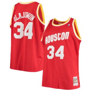Hakeem Olajuwon Houston Rockets Mitchell &amp; Ness Big &amp; Tall Hardwood Classics Jersey For NBA Basketball Fans
