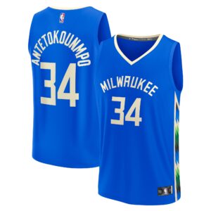 Giannis Antetokounmpo Milwaukee Bucks Fanatics Branded 2022/23 Fastbreak Jersey For NBA Basketball Fans