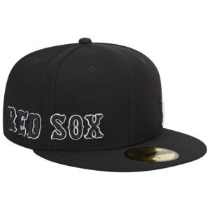 Boston Red Sox New Era Jersey 59Fifty Fitted Hat - Black