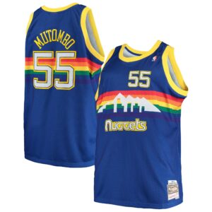 Dikembe Mutombo Denver Nuggets Mitchell &amp; Ness Big &amp; Tall Hardwood Classics Jersey For NBA Basketball Fans