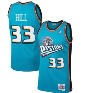 Grant Hill Detroit Pistons Mitchell &amp; Ness 1998-99 Hardwood Classics Swingman Jersey For NBA Basketball Fans