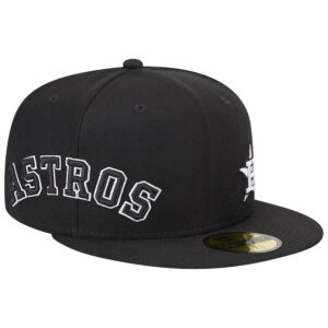 Houston Astros New Era Jersey 59Fifty Fitted Hat - Black