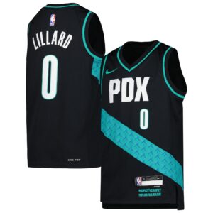 Damian Lillard Portland Trail Blazers Youth 2022/23 Swingman Replica Jersey For NBA Basketball Fans