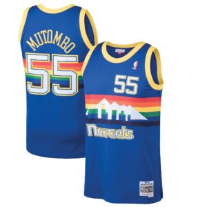 Dikembe Mutombo Denver Nuggets Mitchell &amp; Ness 1991-92 Hardwood Classics Swingman Jersey For NBA Basketball Fans
