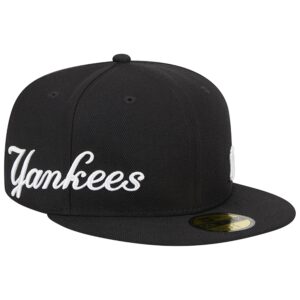 New York Yankees New Era Jersey 59Fifty Fitted Hat - Black