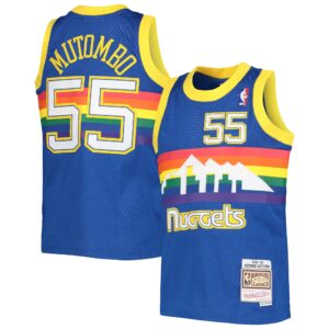 Dikembe Mutombo Denver Nuggets Mitchell &amp; Ness Youth 1991-92 Hardwood Classics Swingman Jersey For NBA Basketball Fans