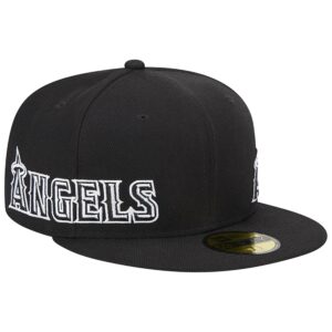 Los Angeles Angels New Era Jersey 59Fifty Fitted Hat - Black