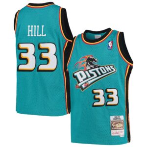 Grant Hill Detroit Pistons Mitchell &amp; Ness Youth 1998-99 Hardwood Classics Swingman Jersey For NBA Basketball Fans