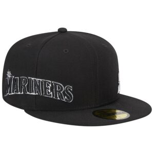 Seattle Mariners New Era Jersey 59Fifty Fitted Hat - Black