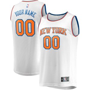 New York Knicks Fanatics Branded Fast Break Custom Replica Jersey For NBA Basketball Fans