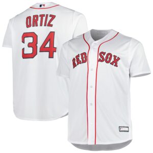 David Ortiz Boston Red Sox Big &amp; Tall Replica Player Jersey - White