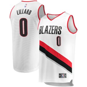Damian Lillard Portland Trail Blazers Fanatics Branded 2020/21 Fast Break Replica Jersey For NBA Basketball Fans