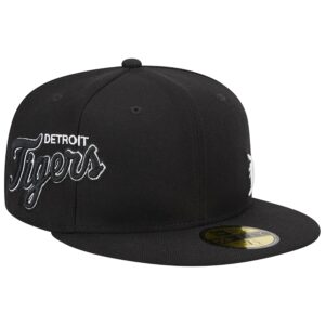 Detroit Tigers New Era Jersey 59Fifty Fitted Hat - Black