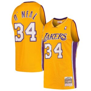 Shaquille O'Neal Los Angeles Lakers Mitchell &amp; Ness Hardwood Classics 1999-00 Swingman Jersey For NBA Basketball Fans