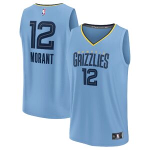 Ja Morant Memphis Grizzlies Fanatics Branded Youth Fast Break Player Jersey For NBA Basketball Fans
