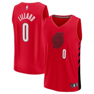 Damian Lillard Portland Trail Blazers Fanatics Branded Youth 2021/22 Fast Break Player Jersey For NBA Basketball Fans