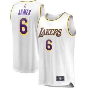 Lebron James Los Angeles Lakers Fanatics Branded 2021/22 #6 Fast Break Replica Player Jersey For NBA Basketball Fans