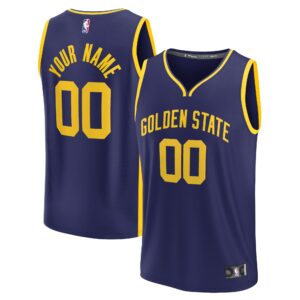 Golden State Warriors Fanatics Branded 2022/23 Fast Break Replica Custom Jersey For NBA Basketball Fans