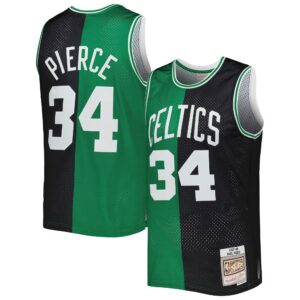 Paul Pierce Boston Celtics Mitchell &amp; Ness Hardwood Classics 2007-08 Split Swingman Jersey For NBA Basketball Fans