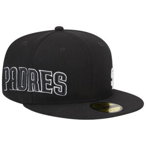 San Diego Padres New Era Jersey 59Fifty Fitted Hat - Black