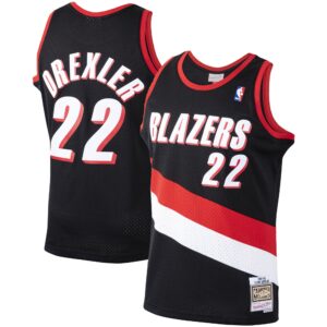Clyde Drexler Portland Trail Blazers Mitchell &amp; Ness 1991-92 Hardwood Classics Swingman Jersey For NBA Basketball Fans