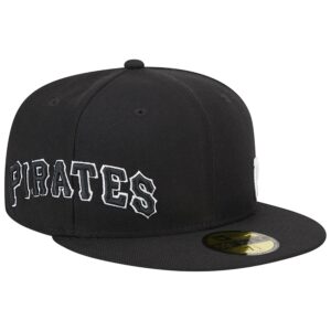 Pittsburgh Pirates New Era Jersey 59Fifty Fitted Hat - Black