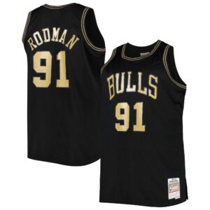 Dennis Rodman Chicago Bulls Mitchell &amp; Ness Team Big &amp; Tall Hardwood Classics 1997/98 Swingman Jersey For NBA Basketball Fans