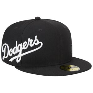 Los Angeles Dodgers New Era Jersey 59Fifty Fitted Hat - Black