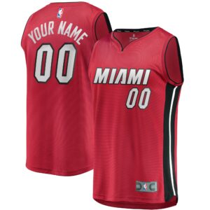 Miami Heat Fanatics Branded Youth Fast Break Replica Custom Jersey For NBA Basketball Fans