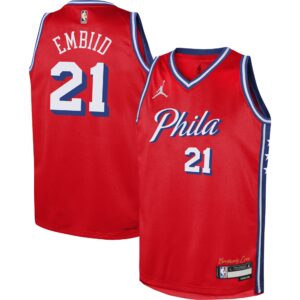 Joel Embiid Philadelphia 76Ers Jordan Brand Youth Swingman Jersey For NBA Basketball Fans