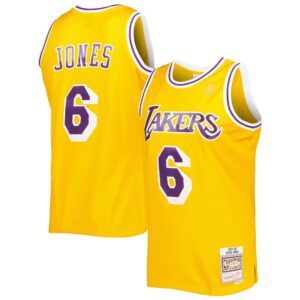 Eddie Jones Los Angeles Lakers Mitchell &amp; Ness 1996-97 Hardwood Classics Swingman Jersey For NBA Basketball Fans