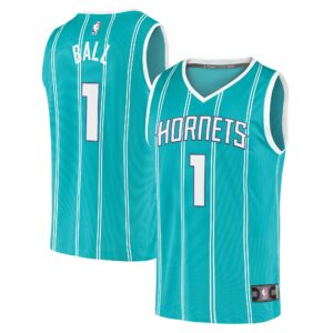 Lamelo Ball Charlotte Hornets Fanatics Branded 2021/22 Fast Break Replica Jersey For NBA Basketball Fans