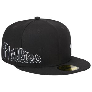 Philadelphia Phillies New Era Jersey 59Fifty Fitted Hat - Black