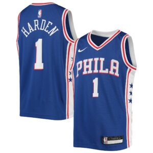 James Harden Philadelphia 76Ers Youth 2021/22 Swingman Jersey For NBA Basketball Fans