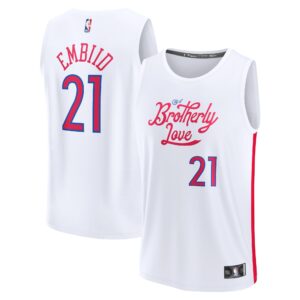 Joel Embiid Philadelphia 76Ers Fanatics Branded Youth 2022/23 Fastbreak Jersey For NBA Basketball Fans