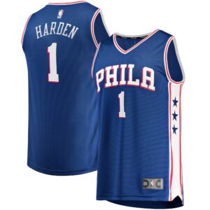 James Harden Philadelphia 76Ers Fanatics Branded 2021/22 Fast Break Replica Jersey For NBA Basketball Fans